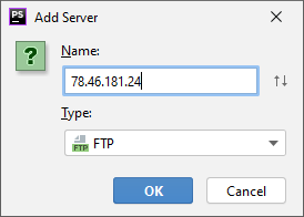 Neuen FTP-Server anlegen