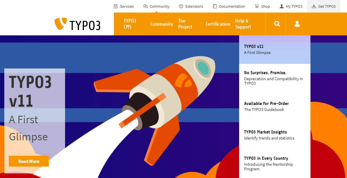 Offizielle TYPO3-Website