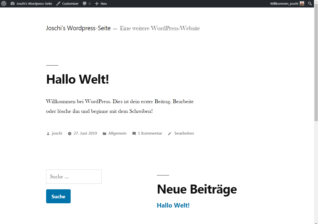Wordpress-Installation Schritt 5